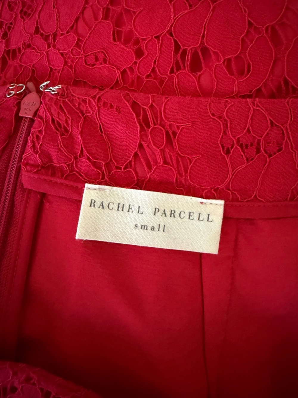 Rachel Parcell Red Lace Midi Pencil Skirt - Picture 7 of 8